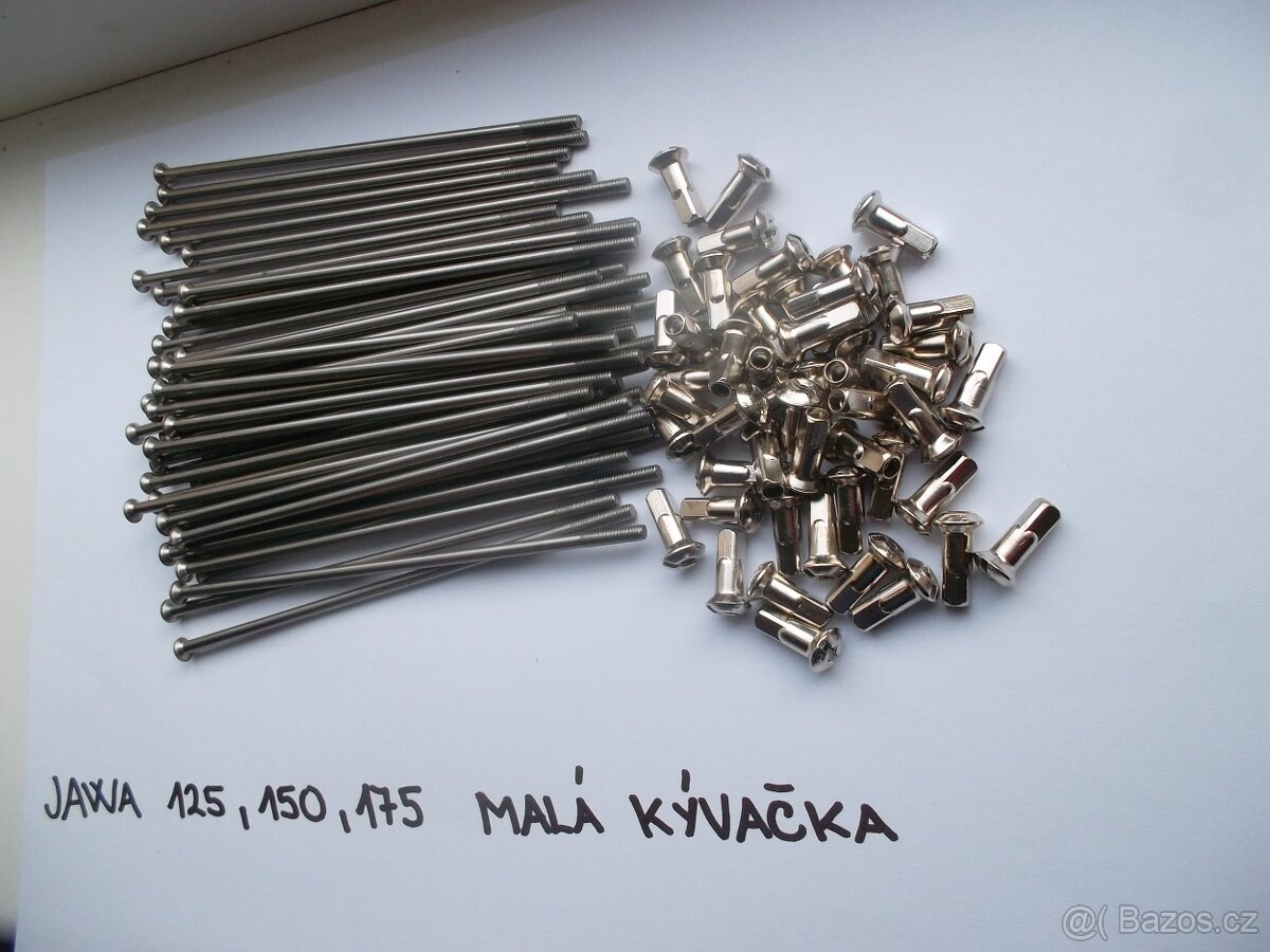 Výplet kol Jawa 250/353 a 350/354 kývačka nové, nerez, české