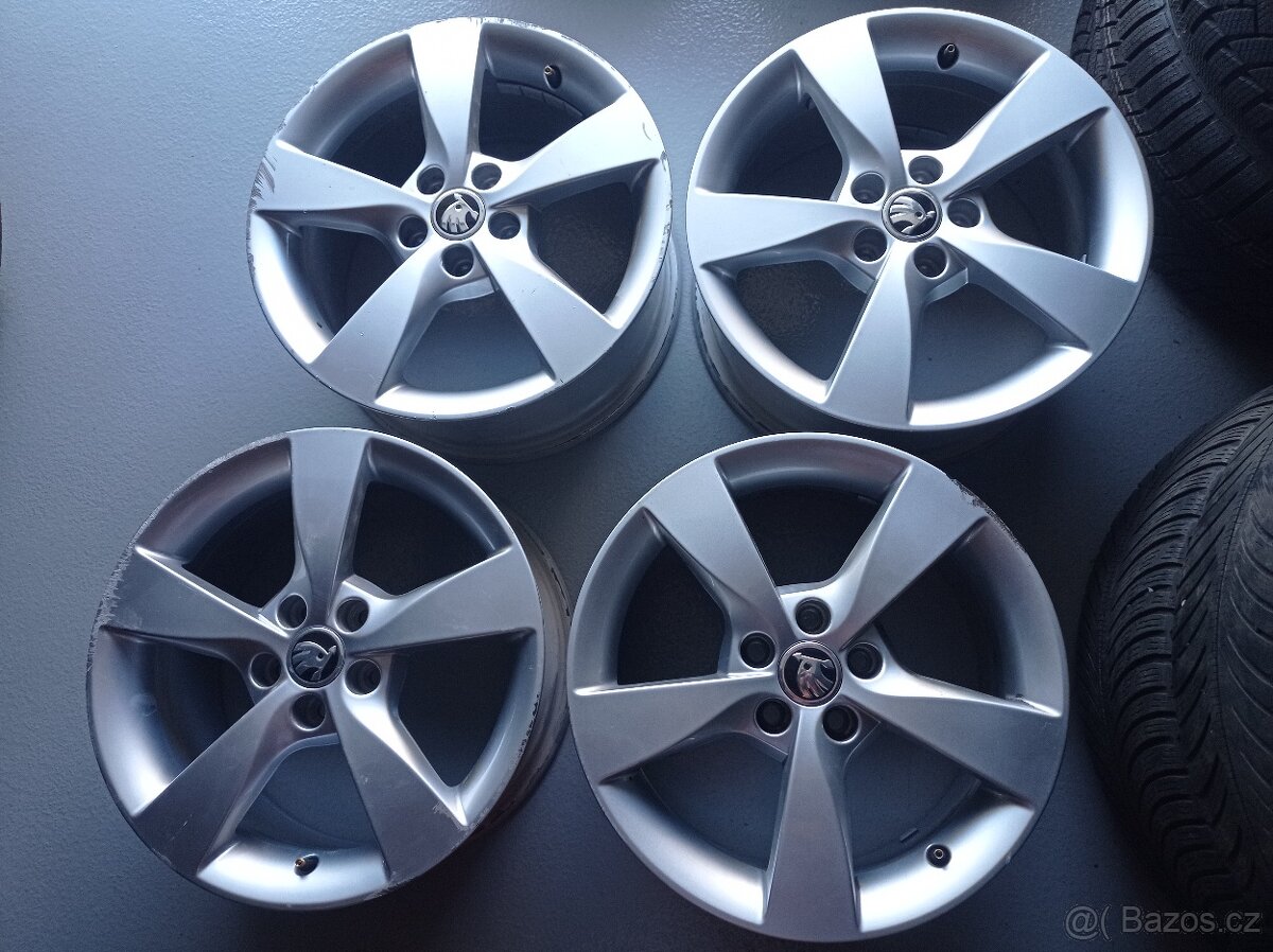 Sada 4x al disků DIONE 16" ORIGINAL SKODA FABIA III, RAPID