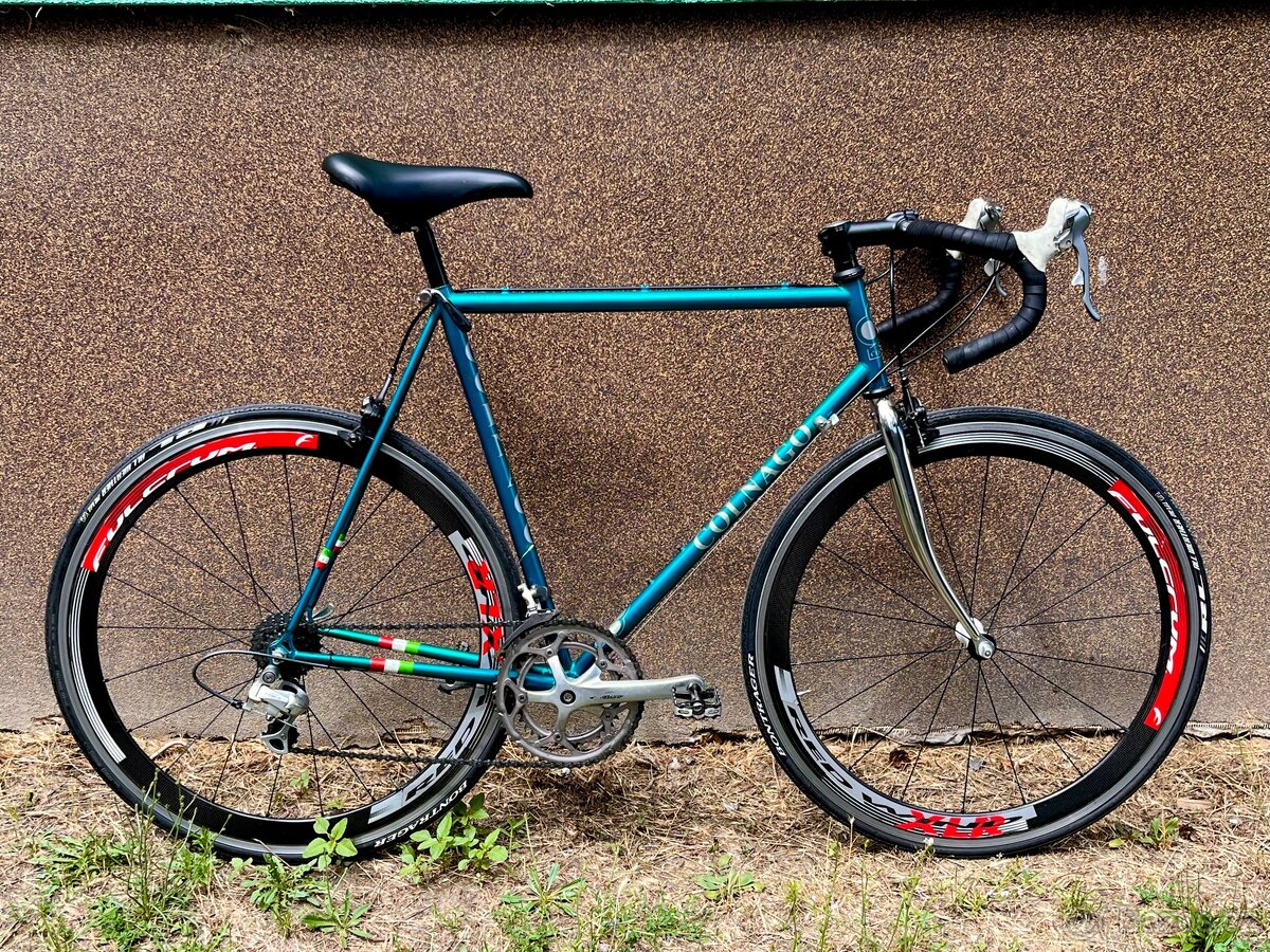 Silniční kolo (oceľový rám + carbon ráfky)