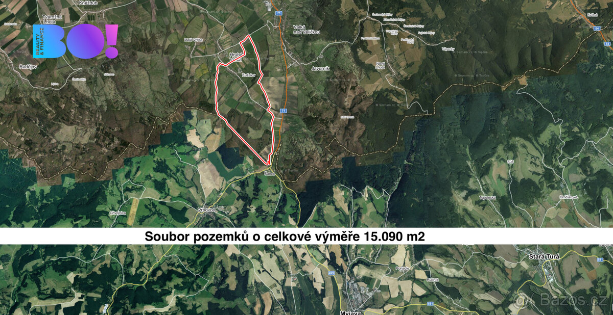 Prodej louky, 15090 m², Kuželov