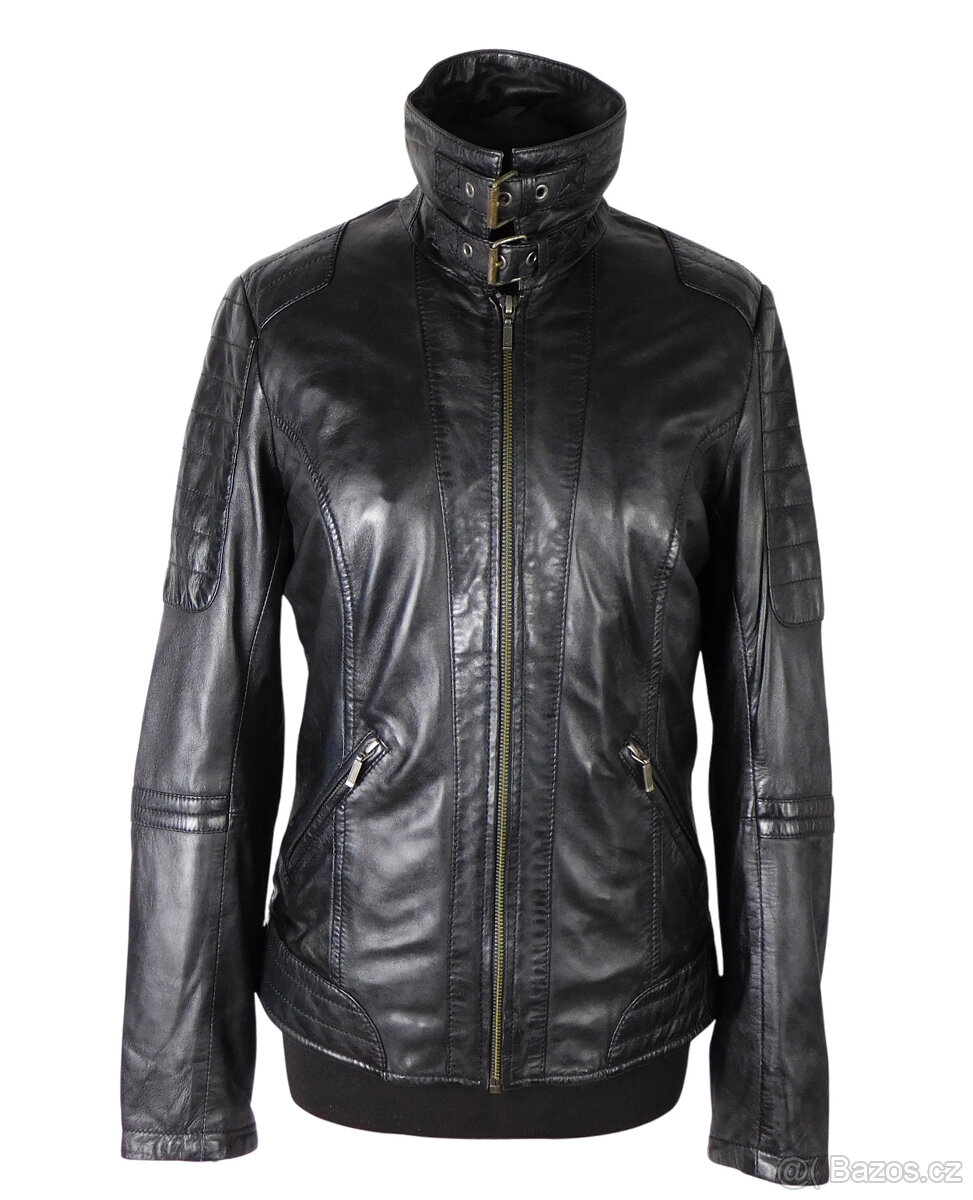 Kožená dámská černá bunda KARA vel. M