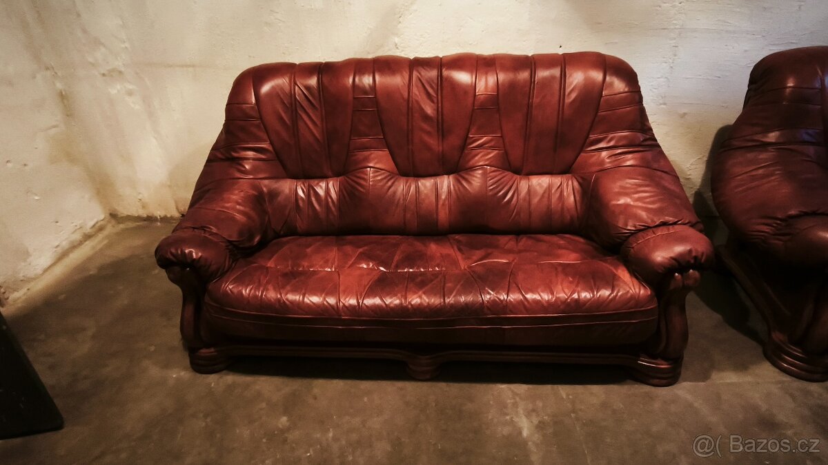 Kožená sedací souprava...3+2+1