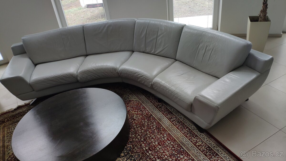 Kožená Italská sedací souprava + křesla