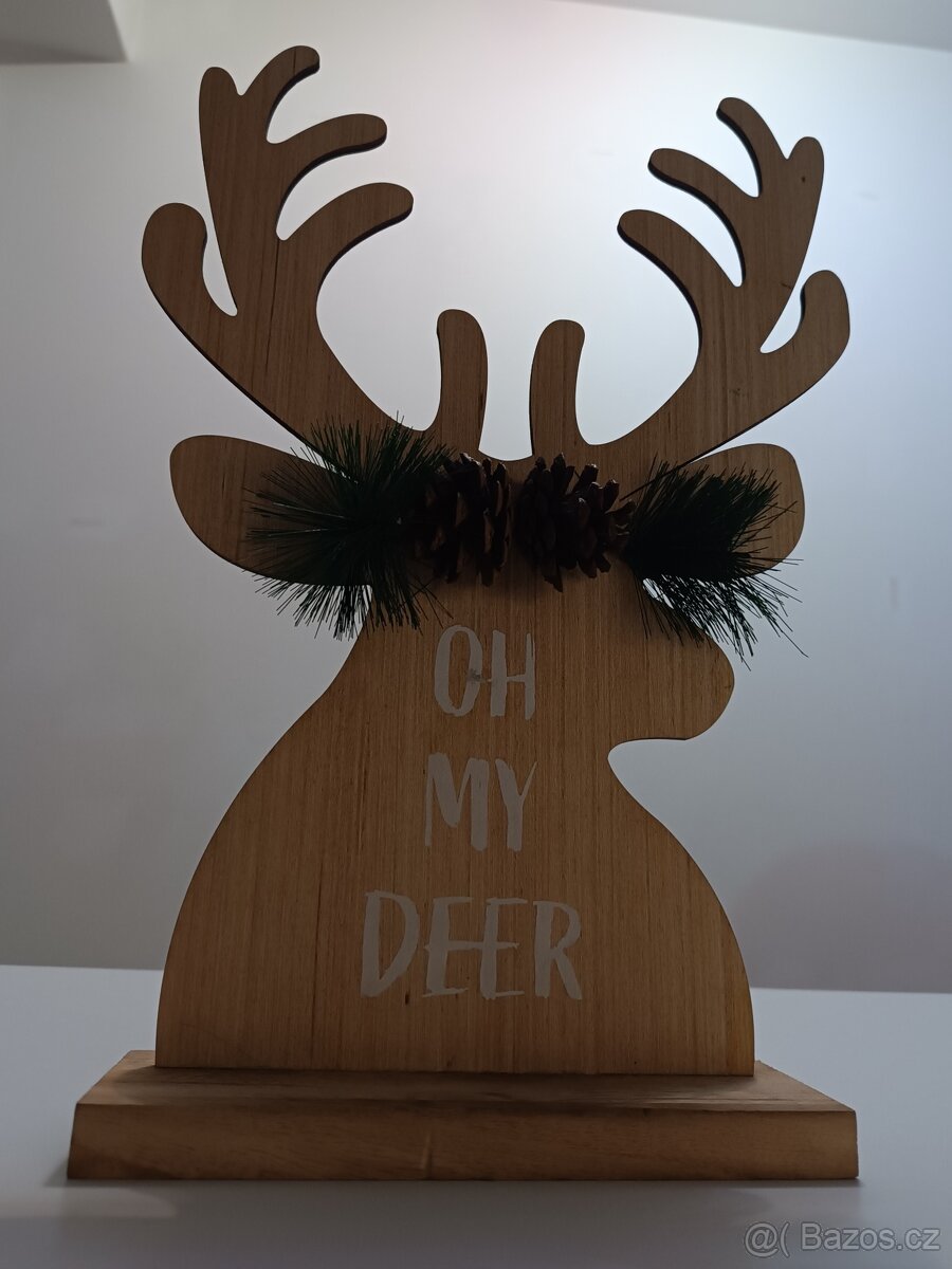 Maxi dekorace sob 🦌 40 cm výška vánoční dekorace