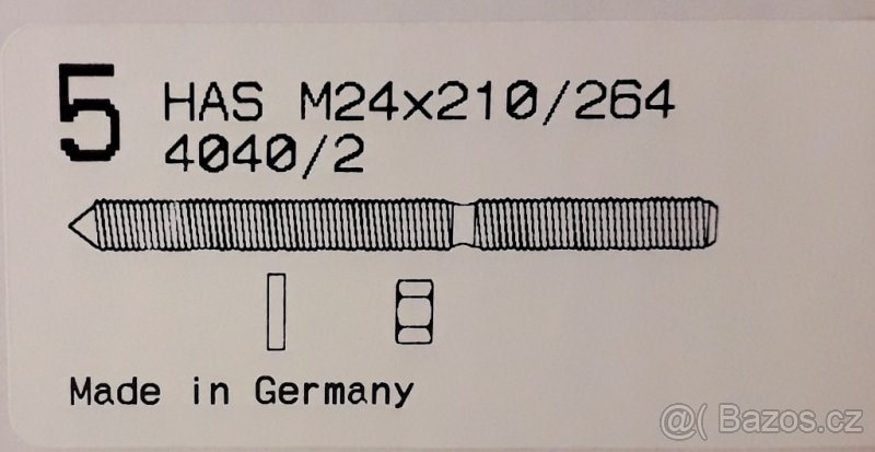 Kotevní šroub - HILTI HAS M24x210/264