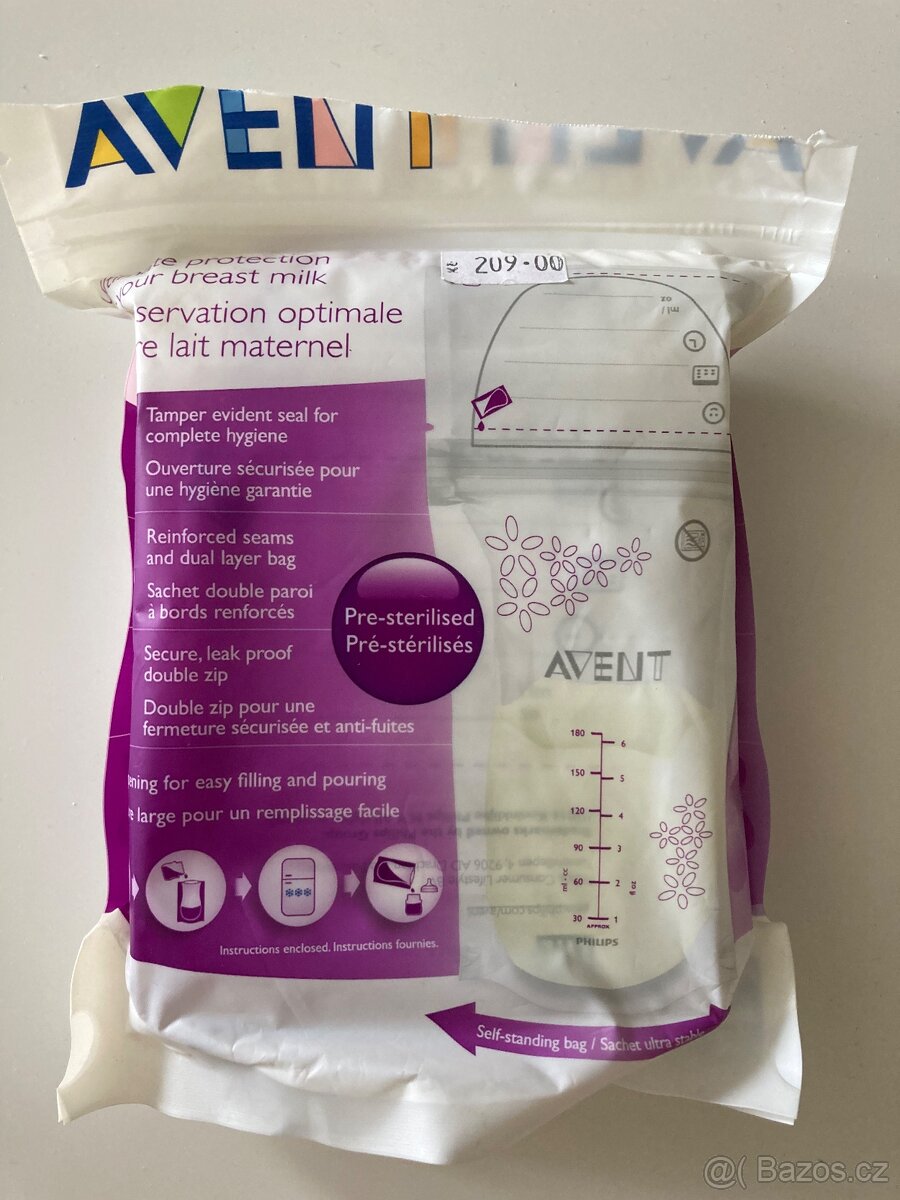 Sáčky na mléko Avent 180ml