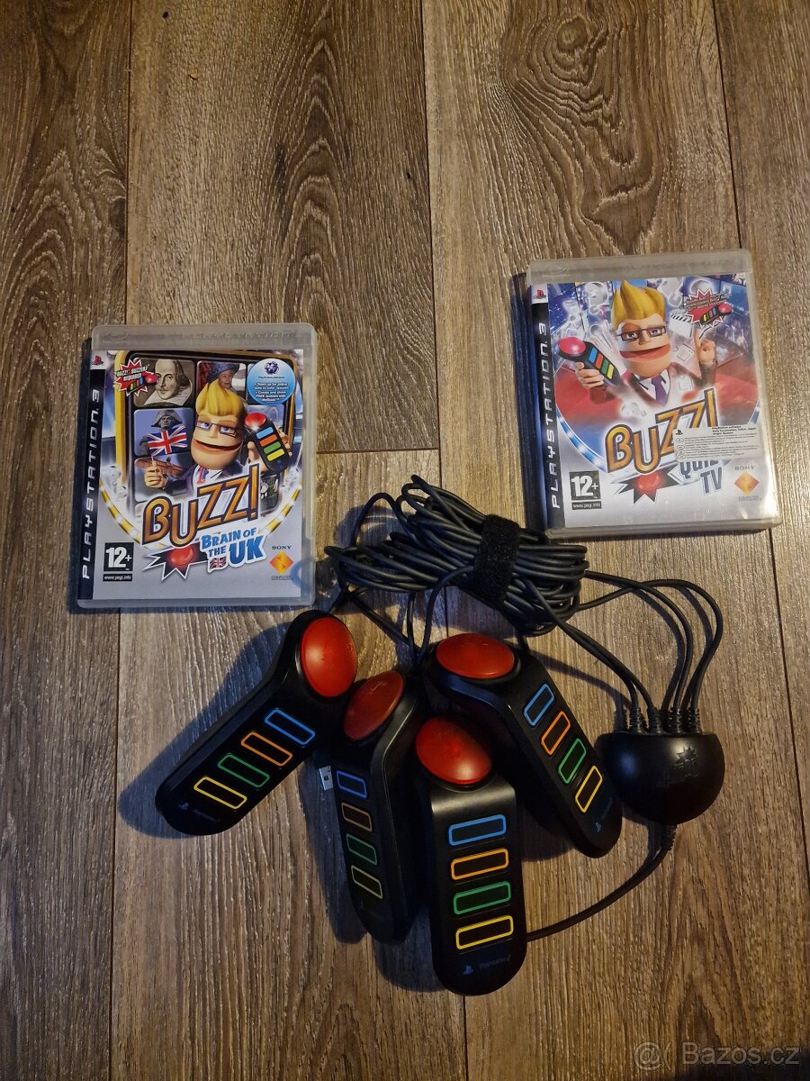 Prodám Buzz hry PS3 + BUZZERS