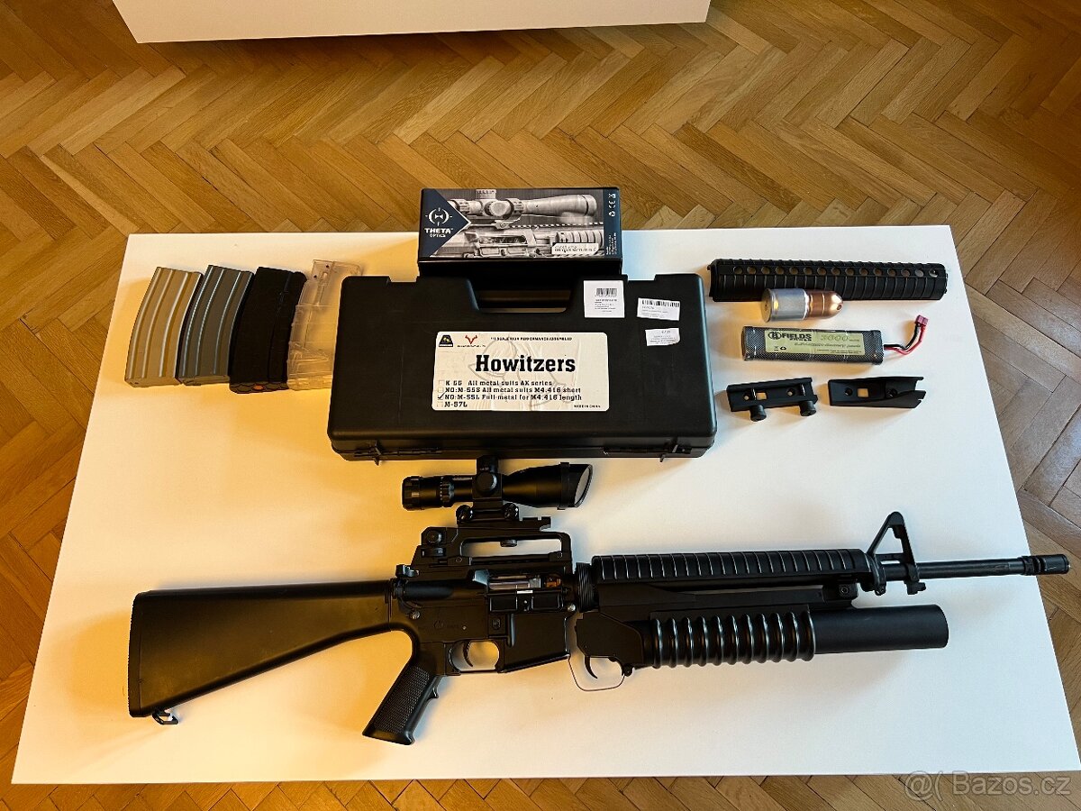 PJ M16 + M203 + vybavení ala Black hawk down