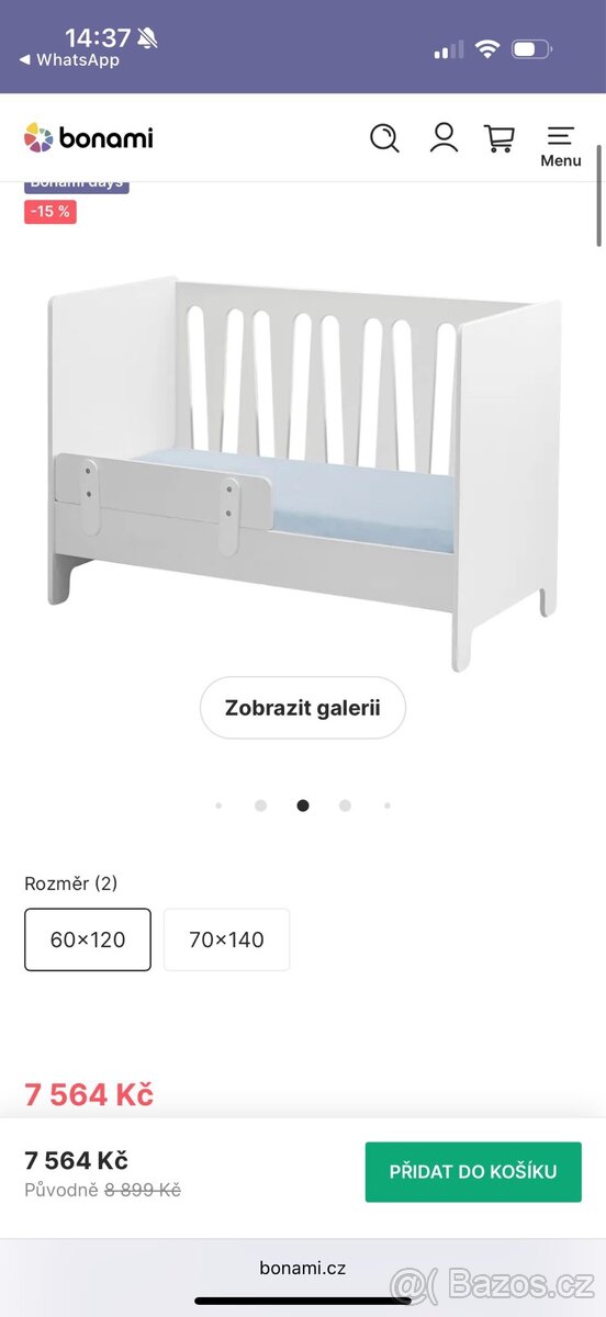 Postýlka PINIO