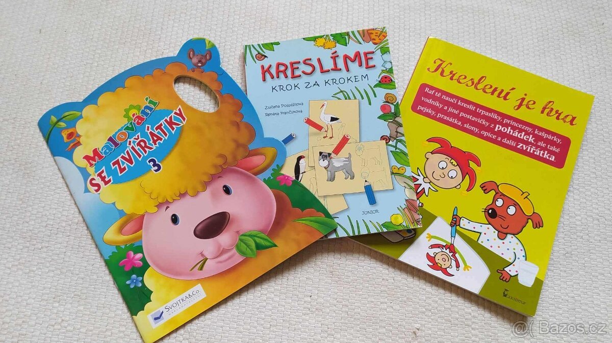 3x kniha o kreslení a malování