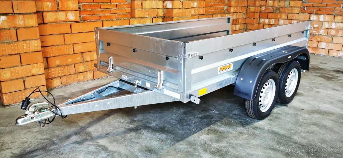 Sklopný přívěsný vozík 2x 750 kg - 263x129x40 cm