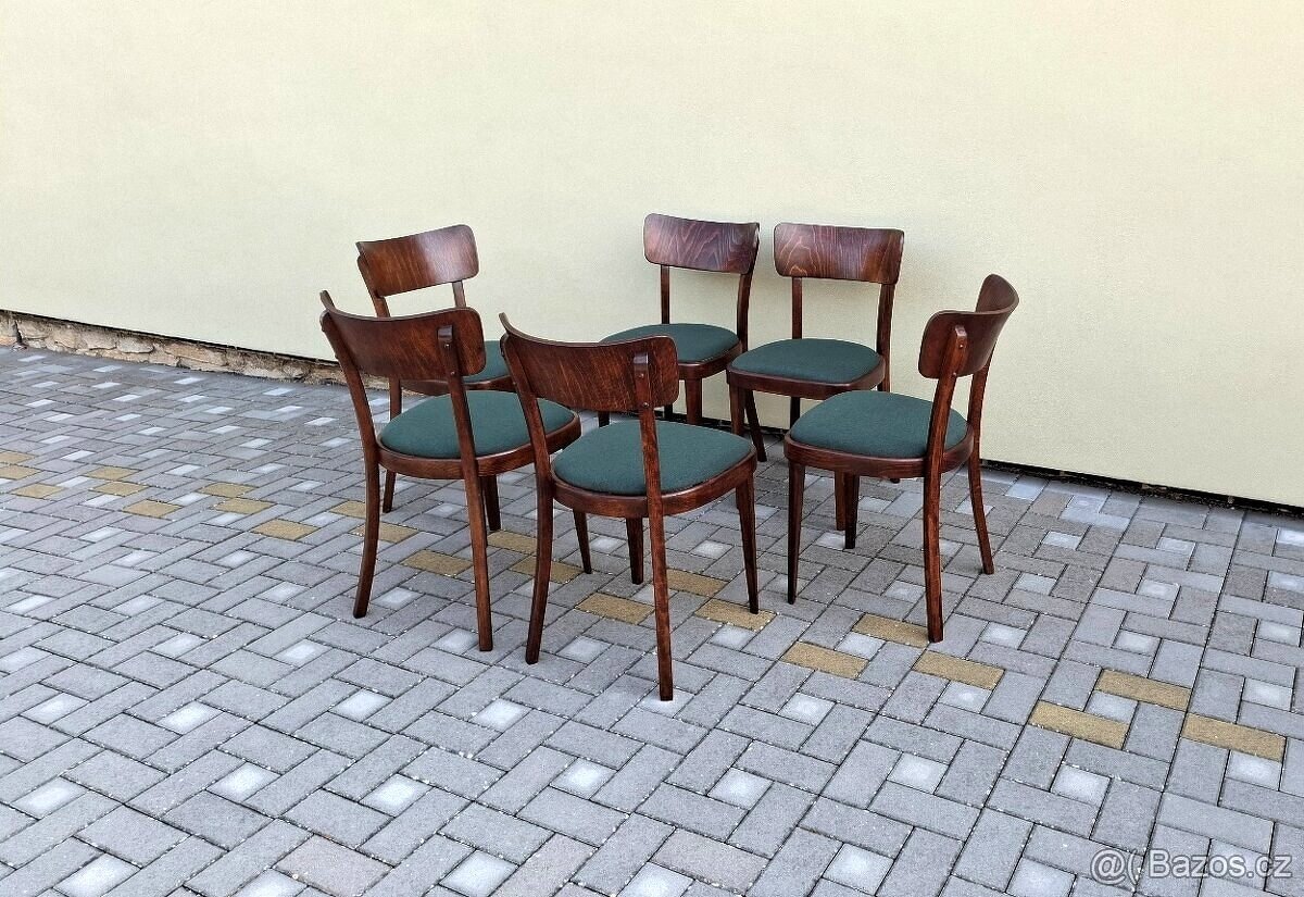 Polstrované jídelní židle THONET 6ks