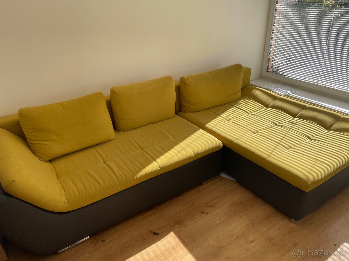 Rozkládací rohová sedačka