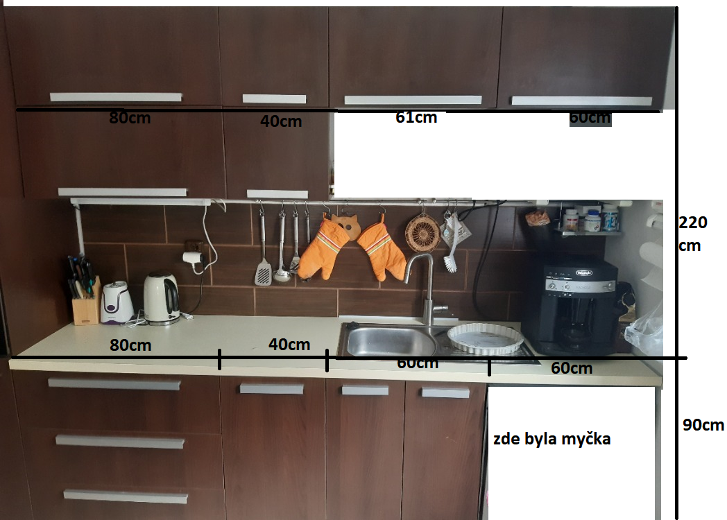 kuchyn sestava - dekor wenge