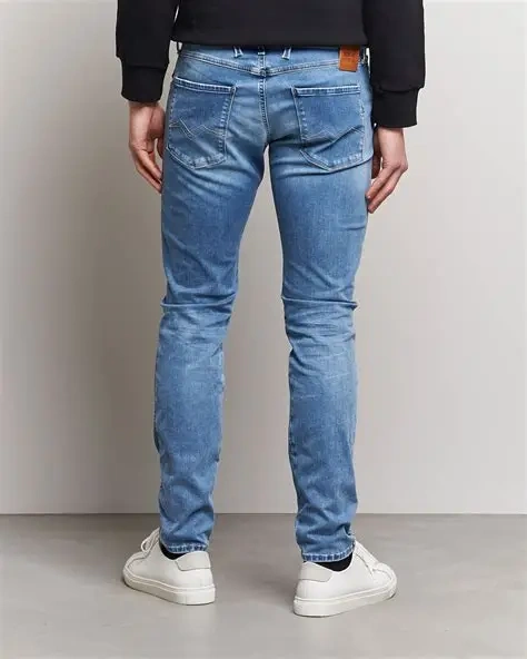 REPLAY ANBASS  W 34  L SKINNY SLIM PÁNSKÉ DENIM JEANS-RIFLE
