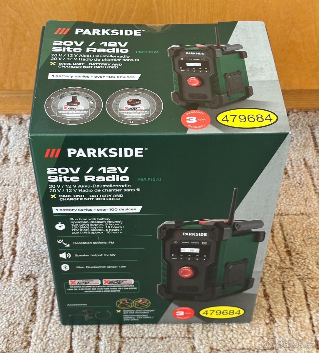 Aku stavební rádio Parkside
