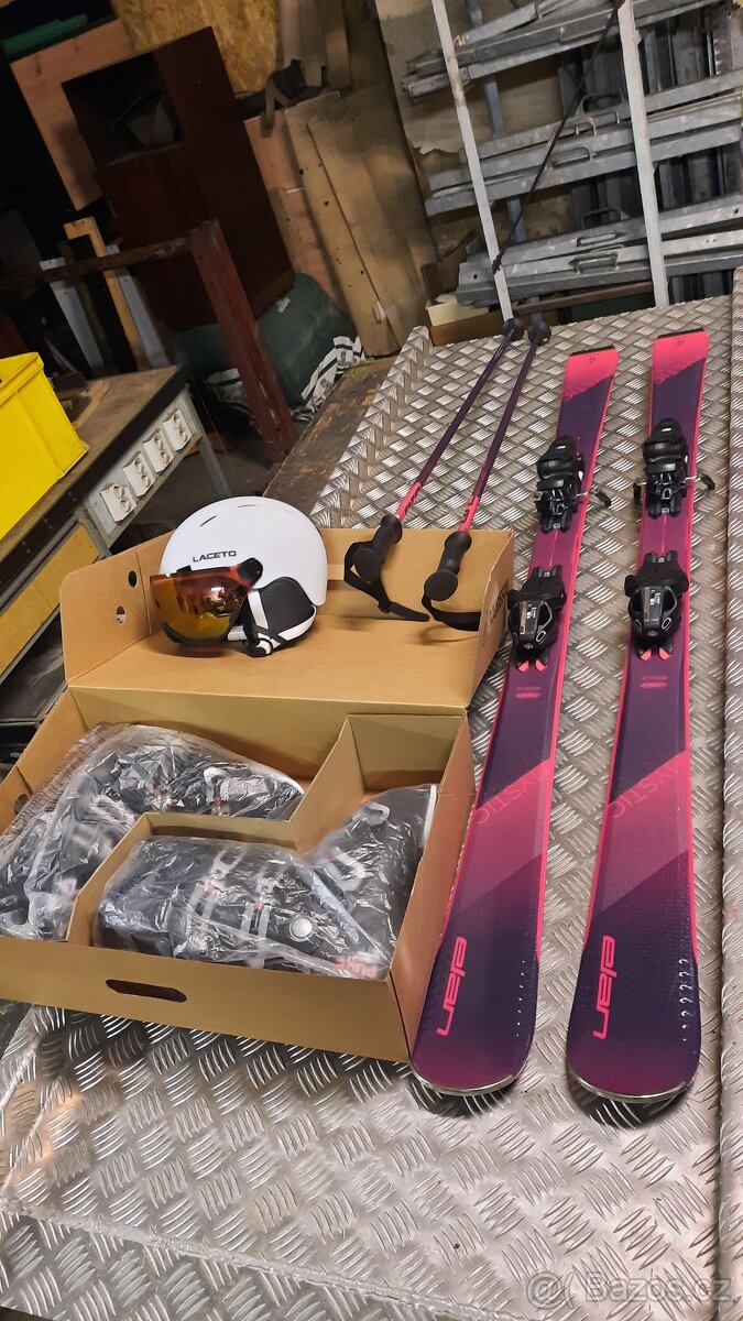 Lyže ELAN 152, Boty ROSSIGNOL ( nové ) Dámský set
