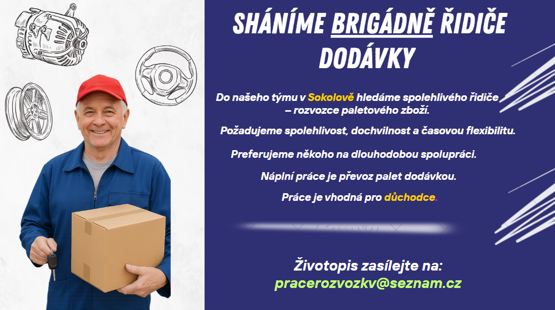 ŘIDIČ DODÁVKY | SENIOR | STÁLÁ RANNÍ