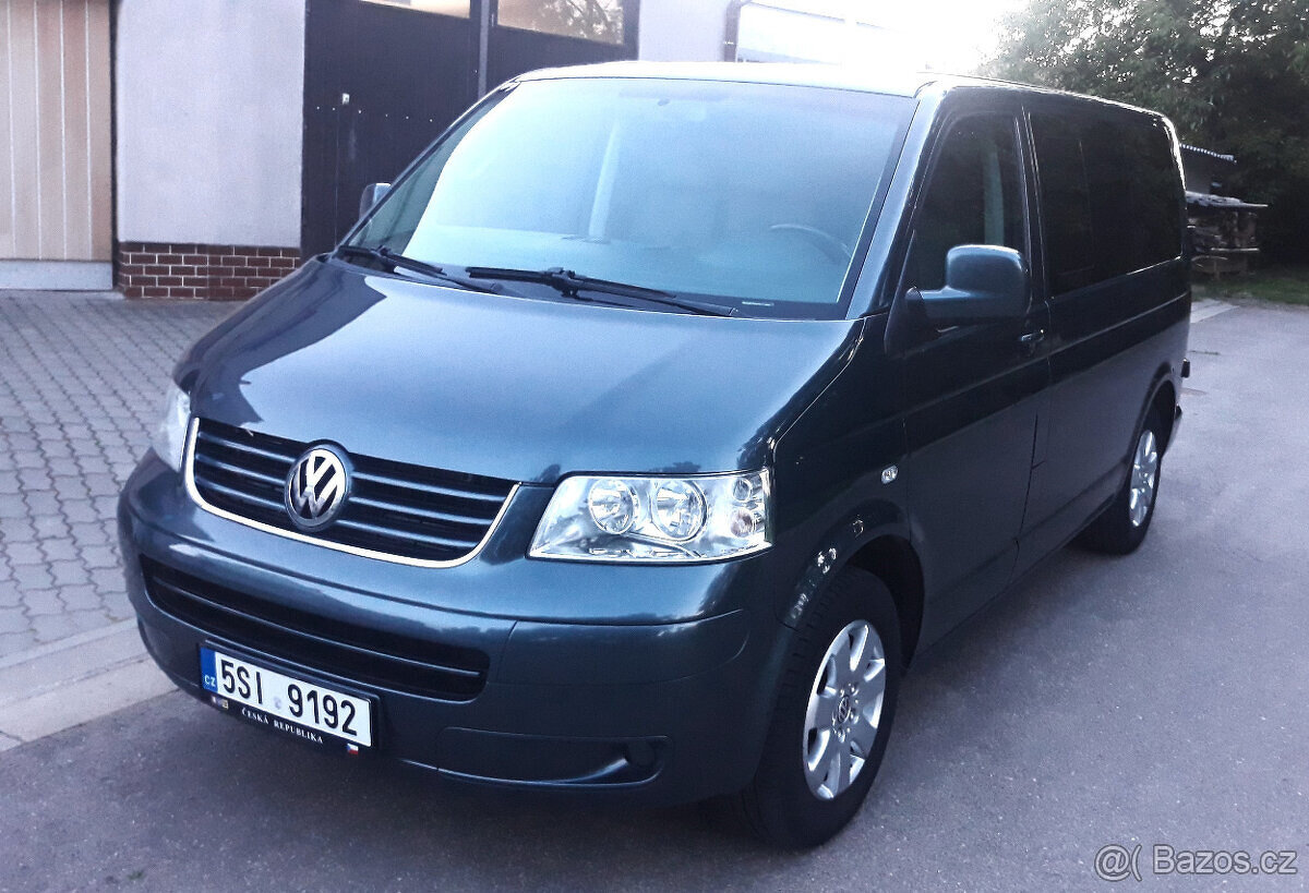 VW T5 Caravelle,2,5TDI,96kW,BUS9míst,198tkm,TZ,WEBASTO,1.maj