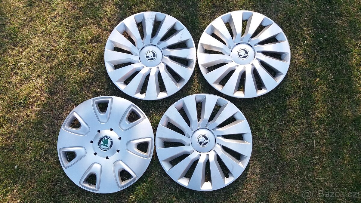 originální plastové poklice Škoda velikost 16" / použité