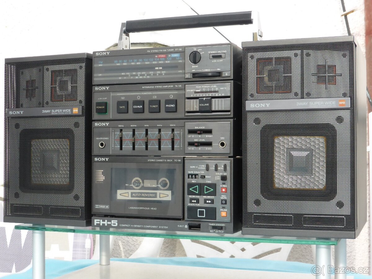 SONY FH-5, vzácný boombox, odnímatelné repro