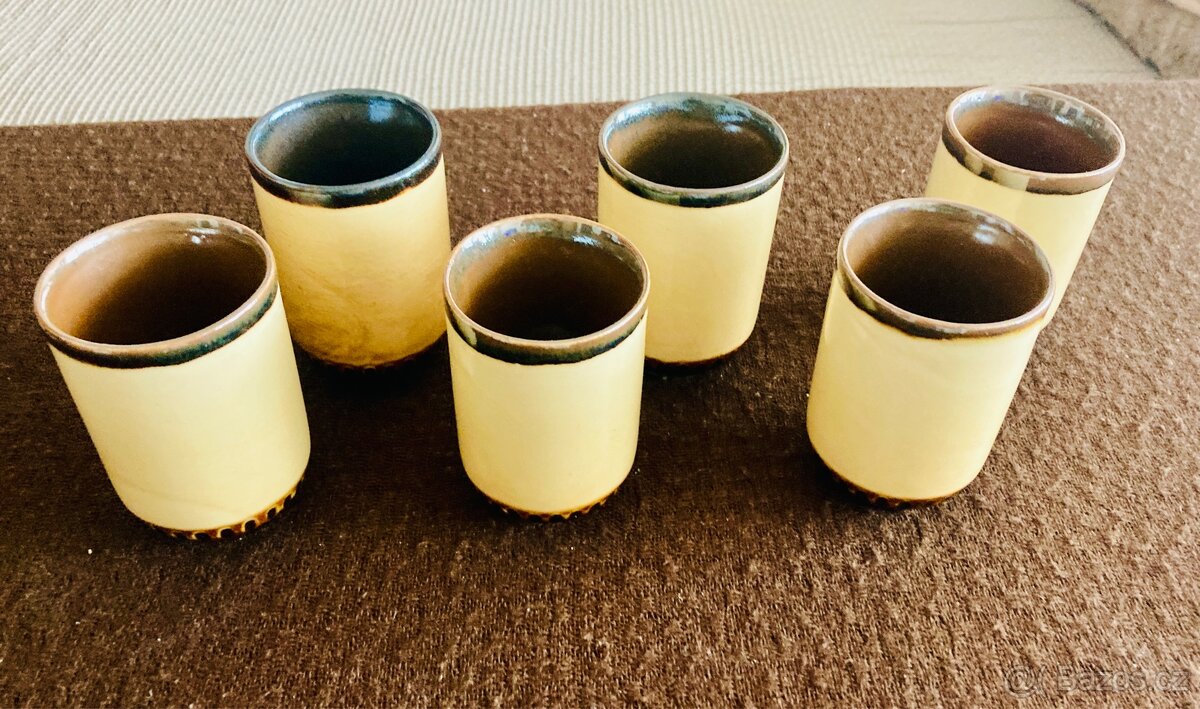 Retro keramická souprava na pivo zn. Keravitral
