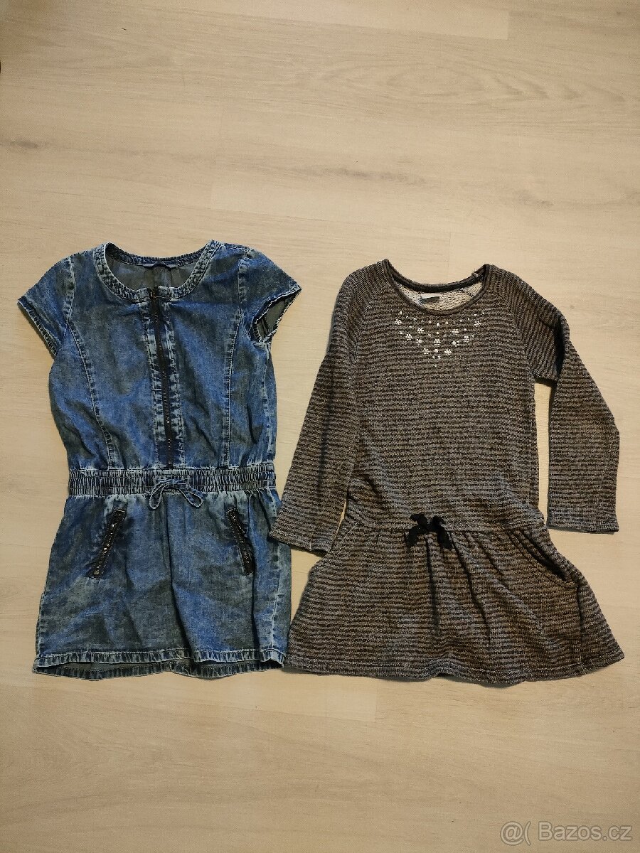 Dívčí šaty Lindex a Zara 134 a 128