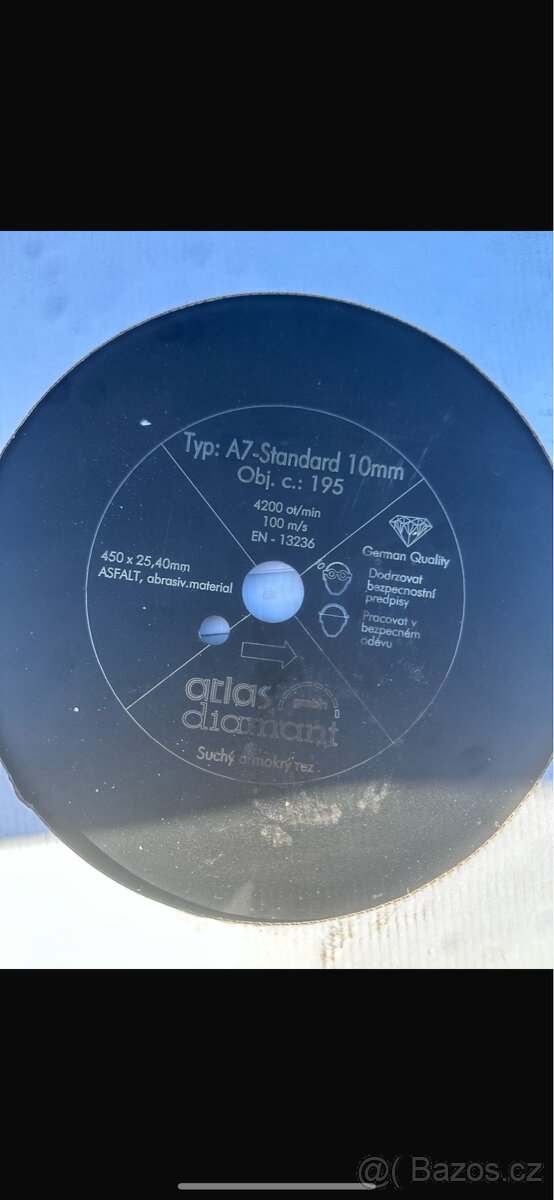 Kotouče do pili na asfalt 9ks 2ks beton