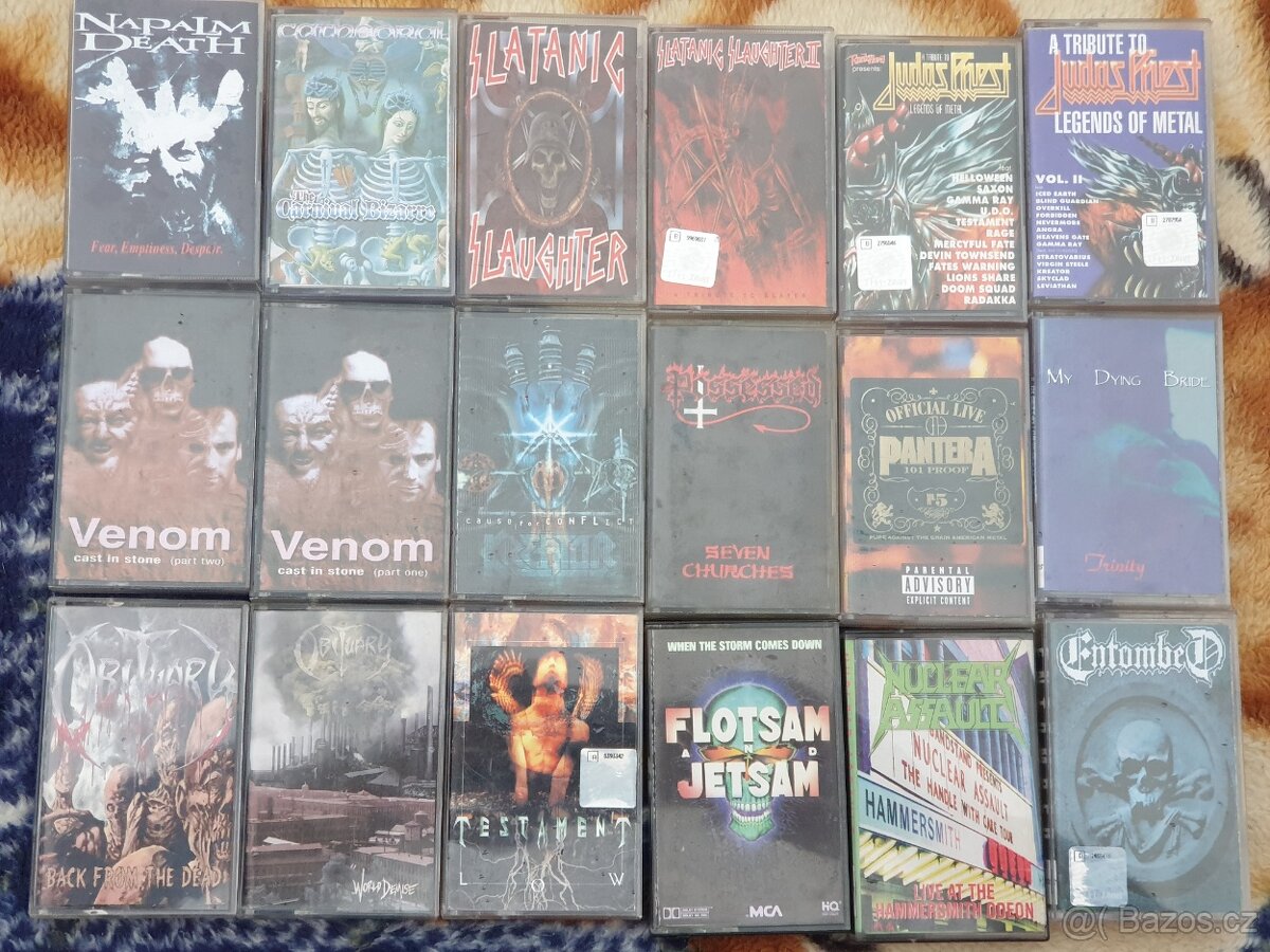 Prodám originální kazety MC- Death, thrash METAL