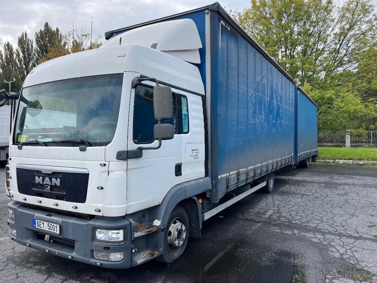 Souprava MAN TGL 8.220 4X2 BL s přívěsem Spermann