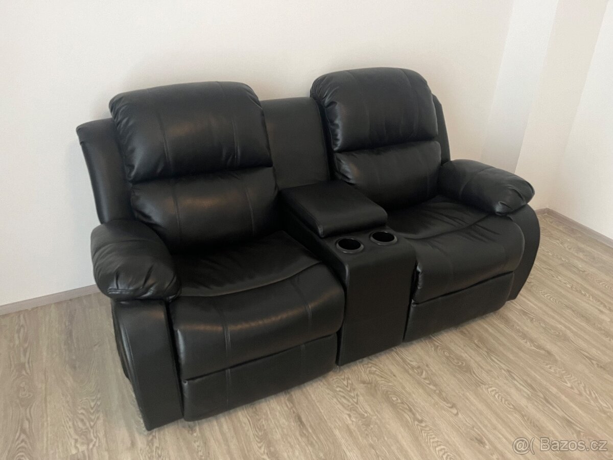 Rozkládací dvojkřeslo černé