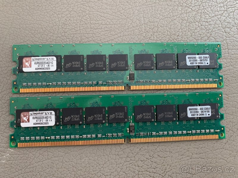 Pamět 1G (2x512MB) DDR2 ECC