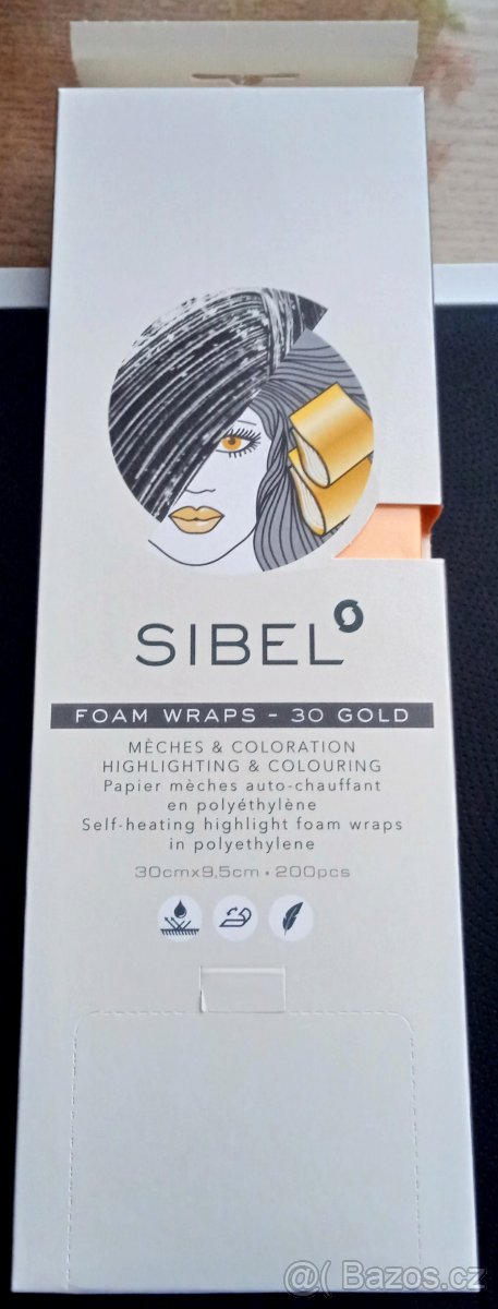 Melírovací fólie Sibel High-Light Gold 30x9,5 cm (200 ks)