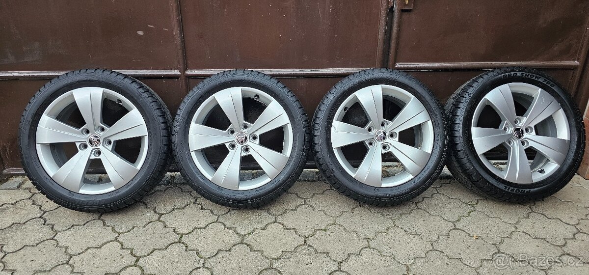 Originál alu Škoda Superb 3 5x112 225/45 R17 - 8,5mm zimní