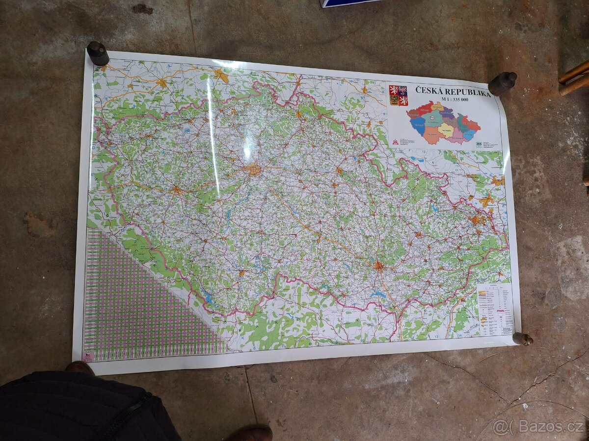 Nástěnné mapy - ČR, Jihočeský a Plzeňský kraj