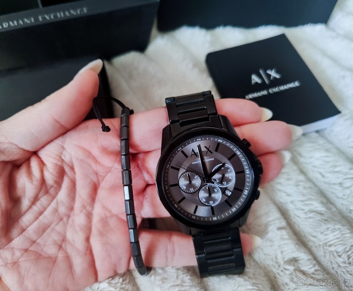 Sada: luxusní pánské hodinky Armani Exchange+ náramek AX