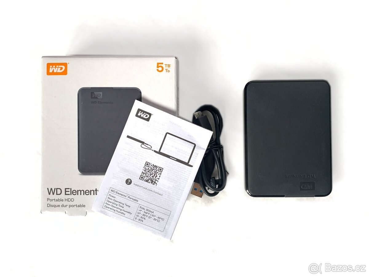 WD Elements Portable 5 TB, USB 3.0