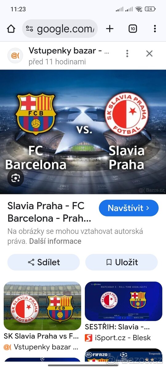 Slavia Barcelona vstupenky