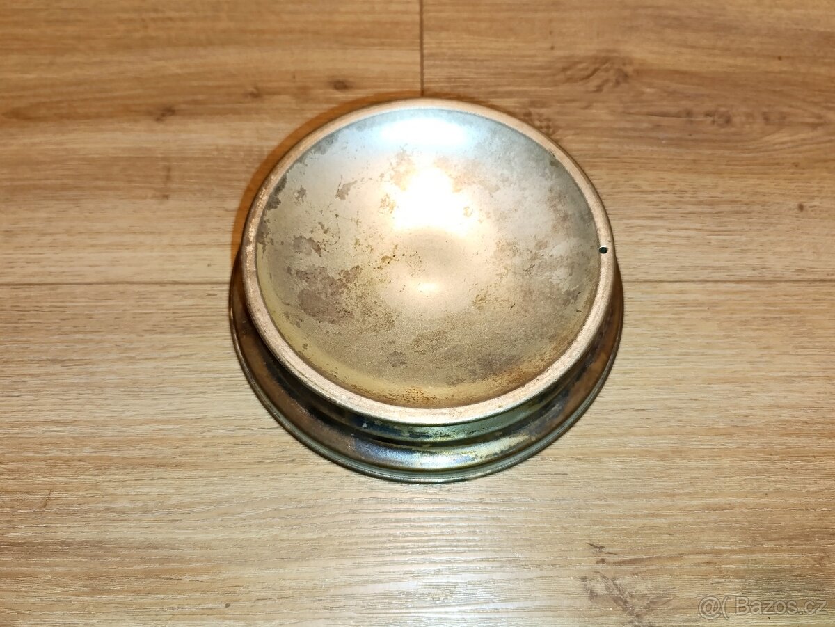 STAROŽITNÁ MISKA Z ALPAKY, průměr 16 cm