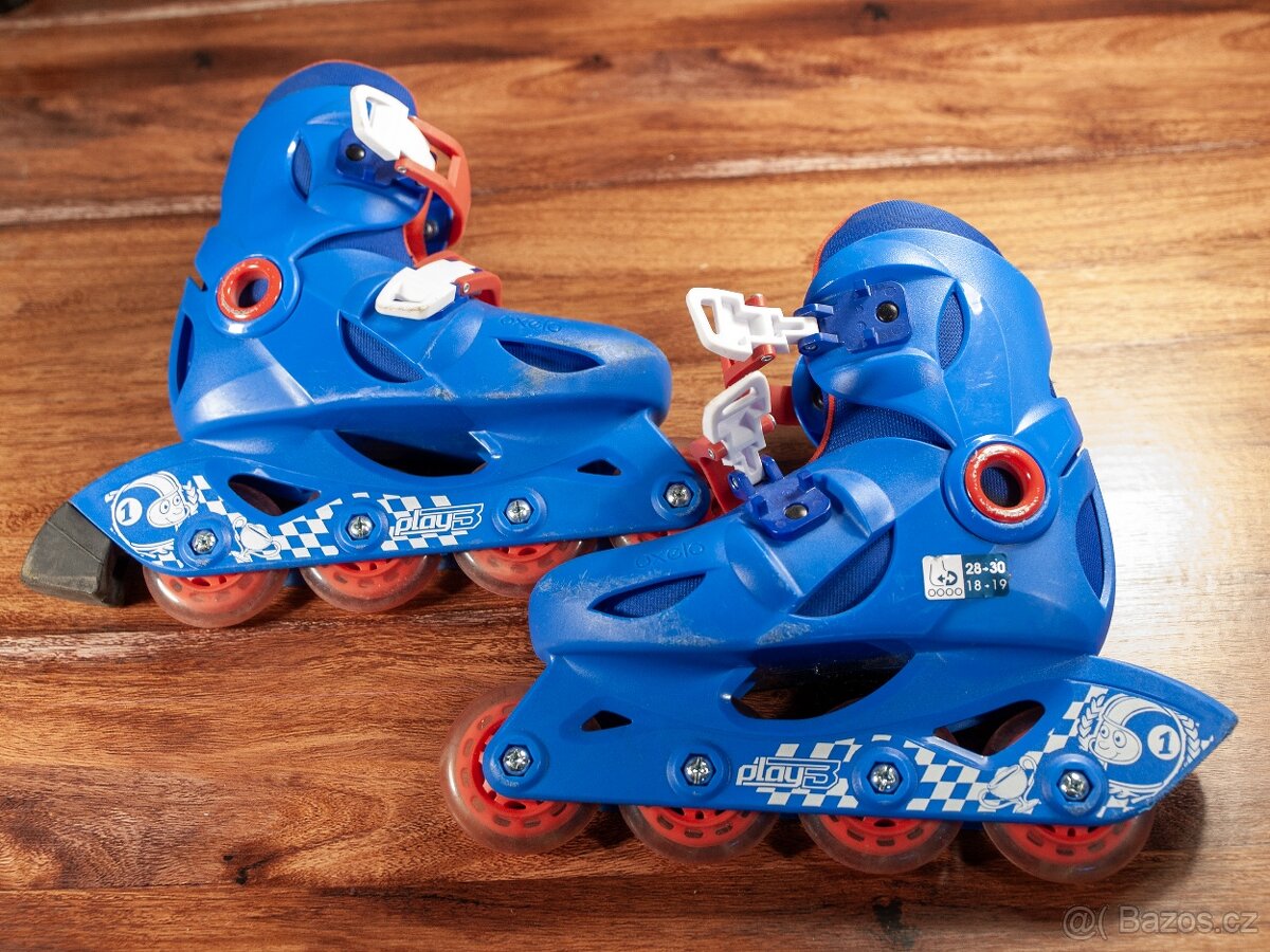 Dětské kolečkové brusle inline OXELO Play 3 28-30