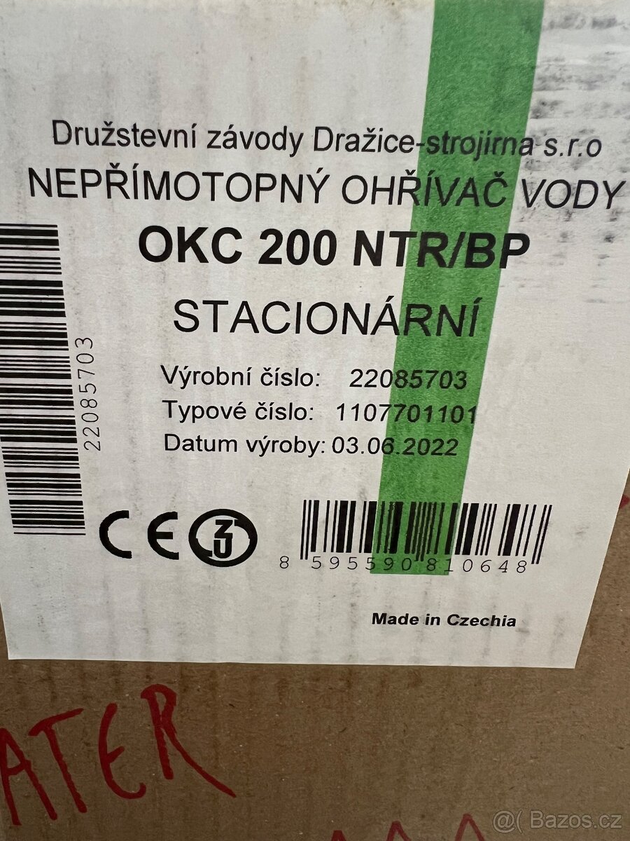 Bojler ohřívač vody Nepřímotopný