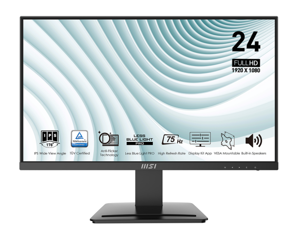🖥️ Monitor MSI PRO MP243 – 24", Full HD, IPS, 75Hz