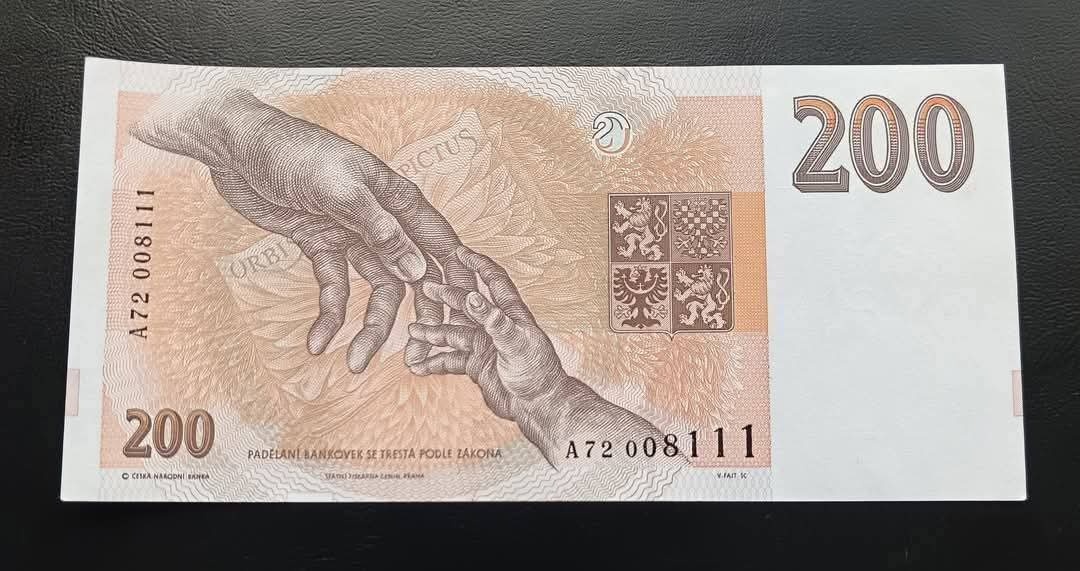 200kč Vzácná série A 72 stav aUNC
