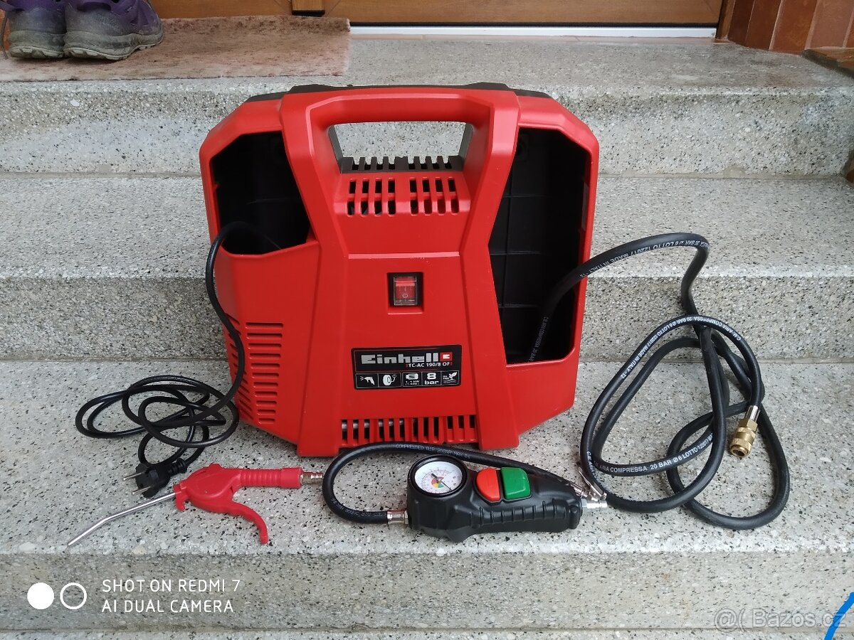 Prodám kufříkový kompresor EINHELL TC-AC 190/8 OF Set...