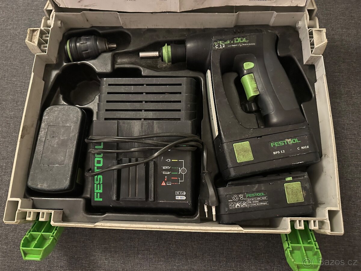 Festool C12 CE-NC-C45 Plus – profi aku vrtačka + 3× aku + Sy