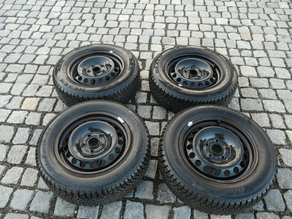 ZIMNÍ PNEU + DISKY 195/65R15 VW SEAT ŠKODA
