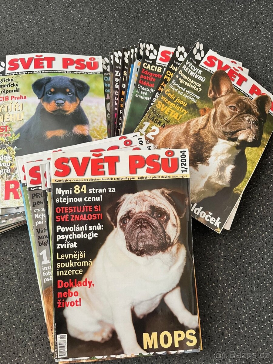Psí časopisy ve výborném stavu