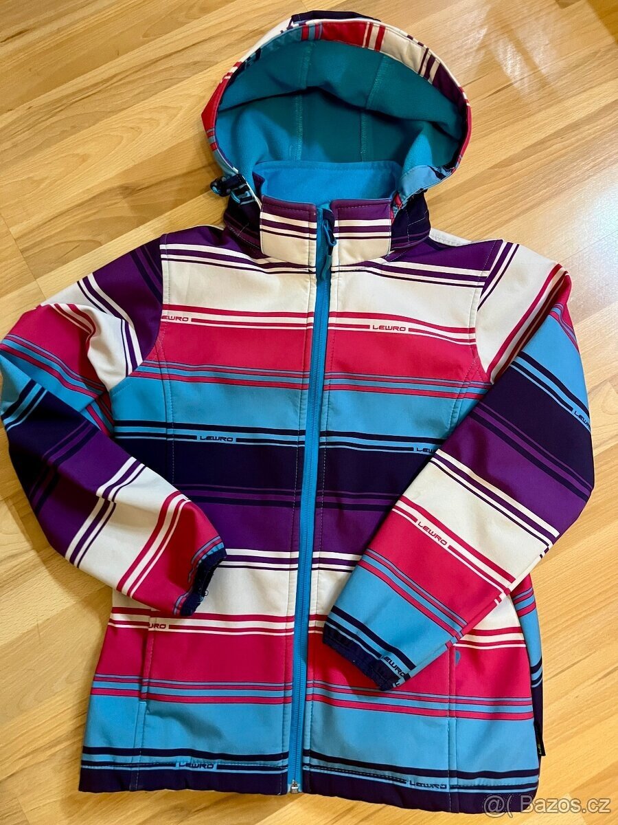 Softshellová bunda/dívčí jarní bunda Lewro 140-146