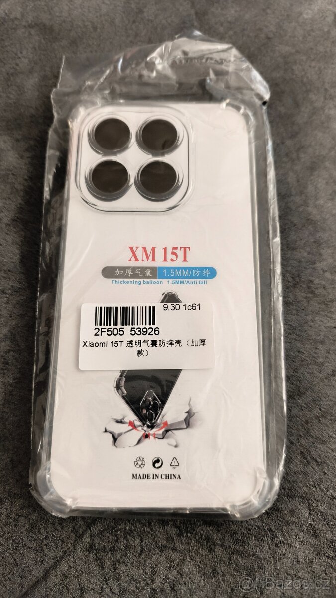 Xiaomi 15T průhledný obal