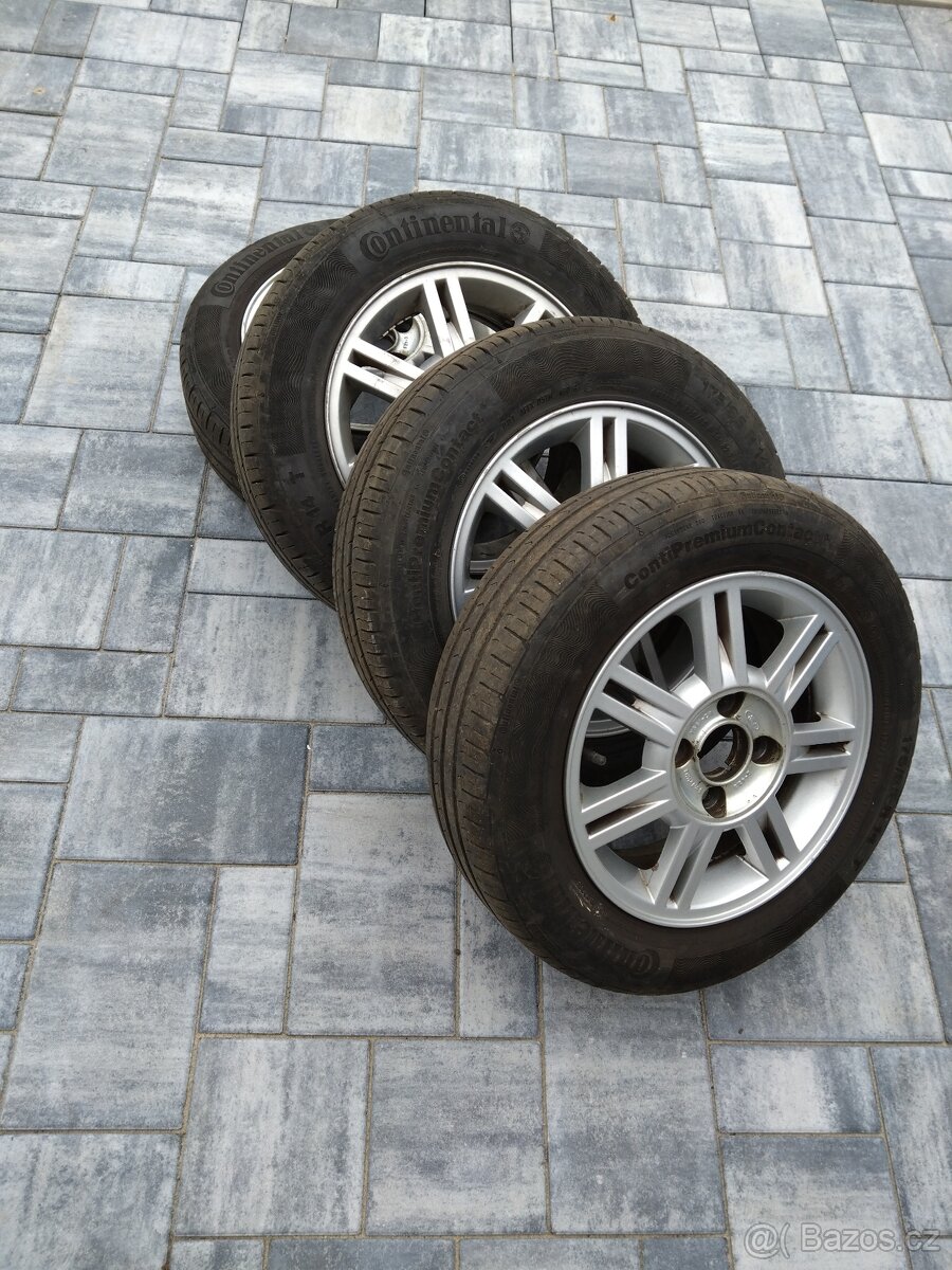 Kola, ALU disky R14 letní pneu Continental 175/65
